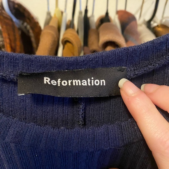 New Without Tags Reformation Mid Sleeve Skater Dress - Picture 3 of 5